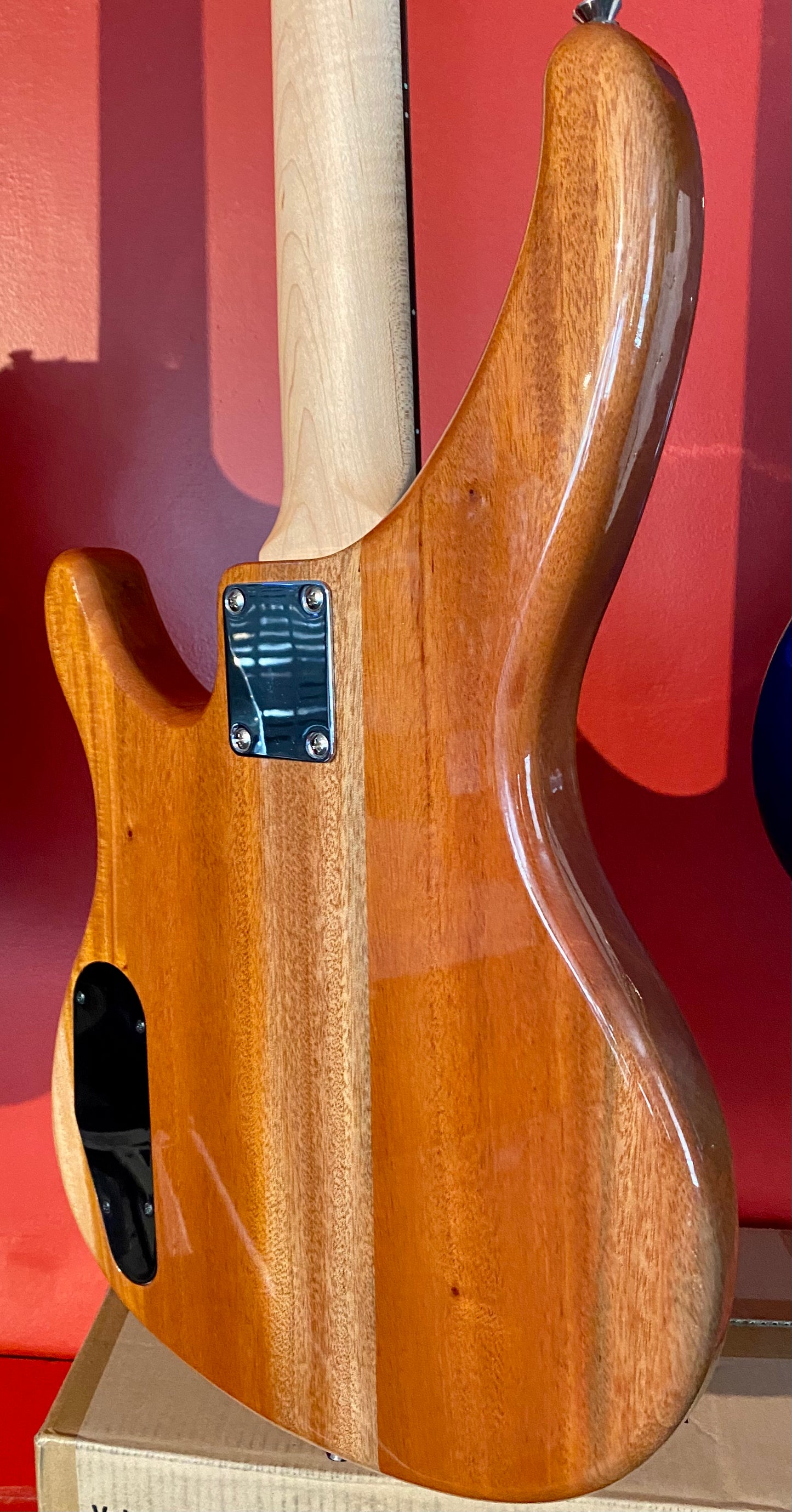 Used Yamaha TRBX174EW NAT Exotic Wood Top Electric Bass Guitar