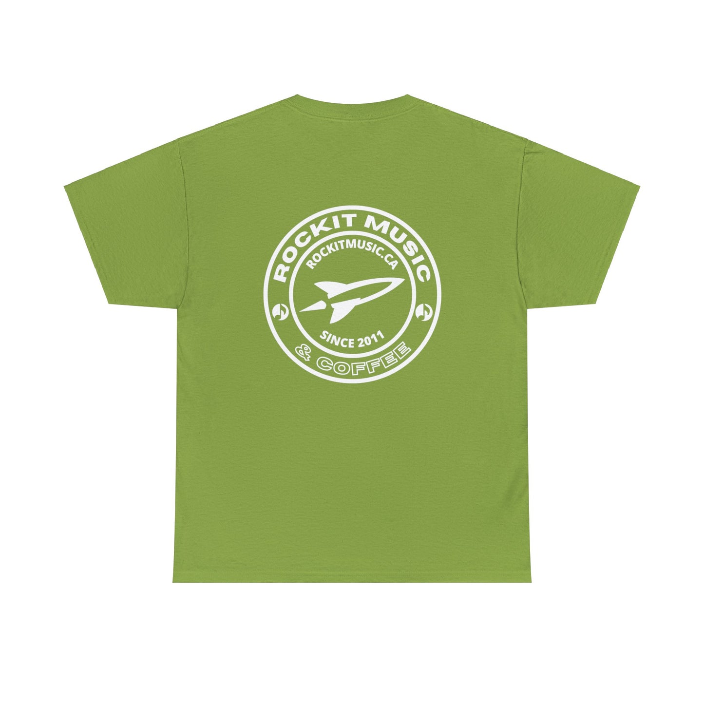 Rockit Music T-Shirt Round Logo Front & Back