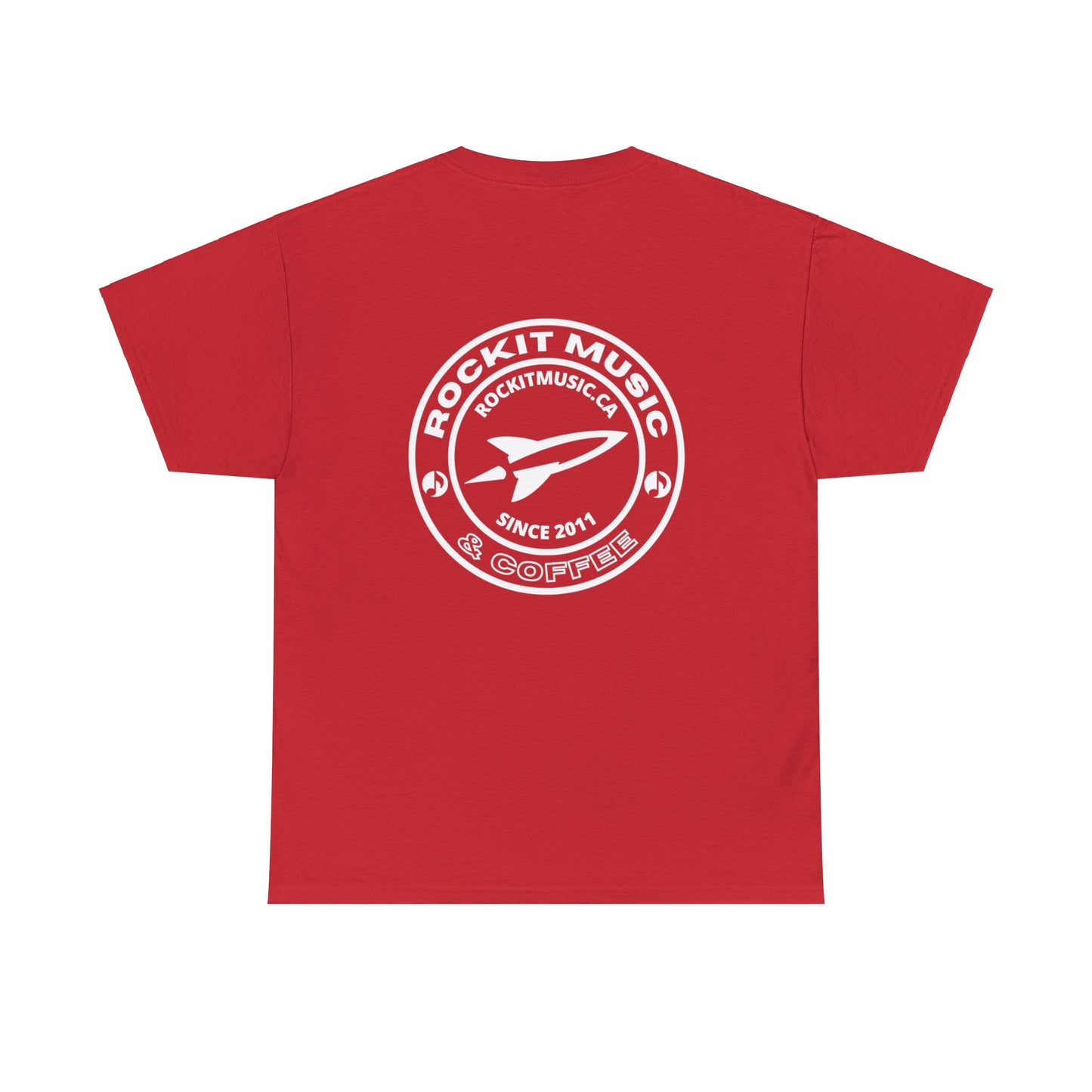 Rockit Music T-Shirt Round Logo Front & Back