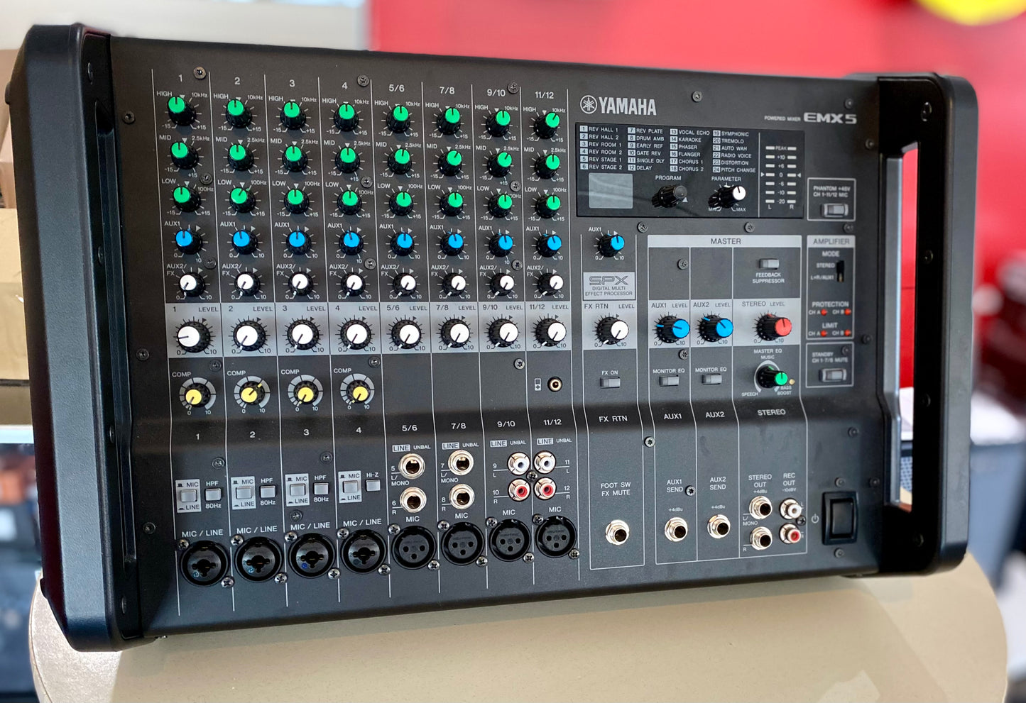 Yamaha Full PA EMX5 Powered Mixer, PX3 Power Amp, CBR10 x 2, CXS115XLF Sub - Used