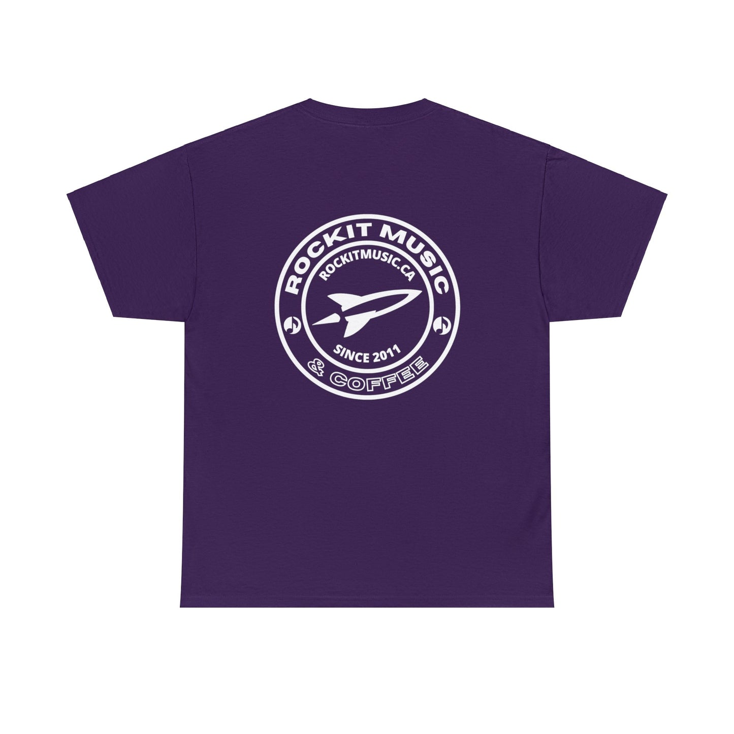 Rockit Music T-Shirt Round Logo Front & Back