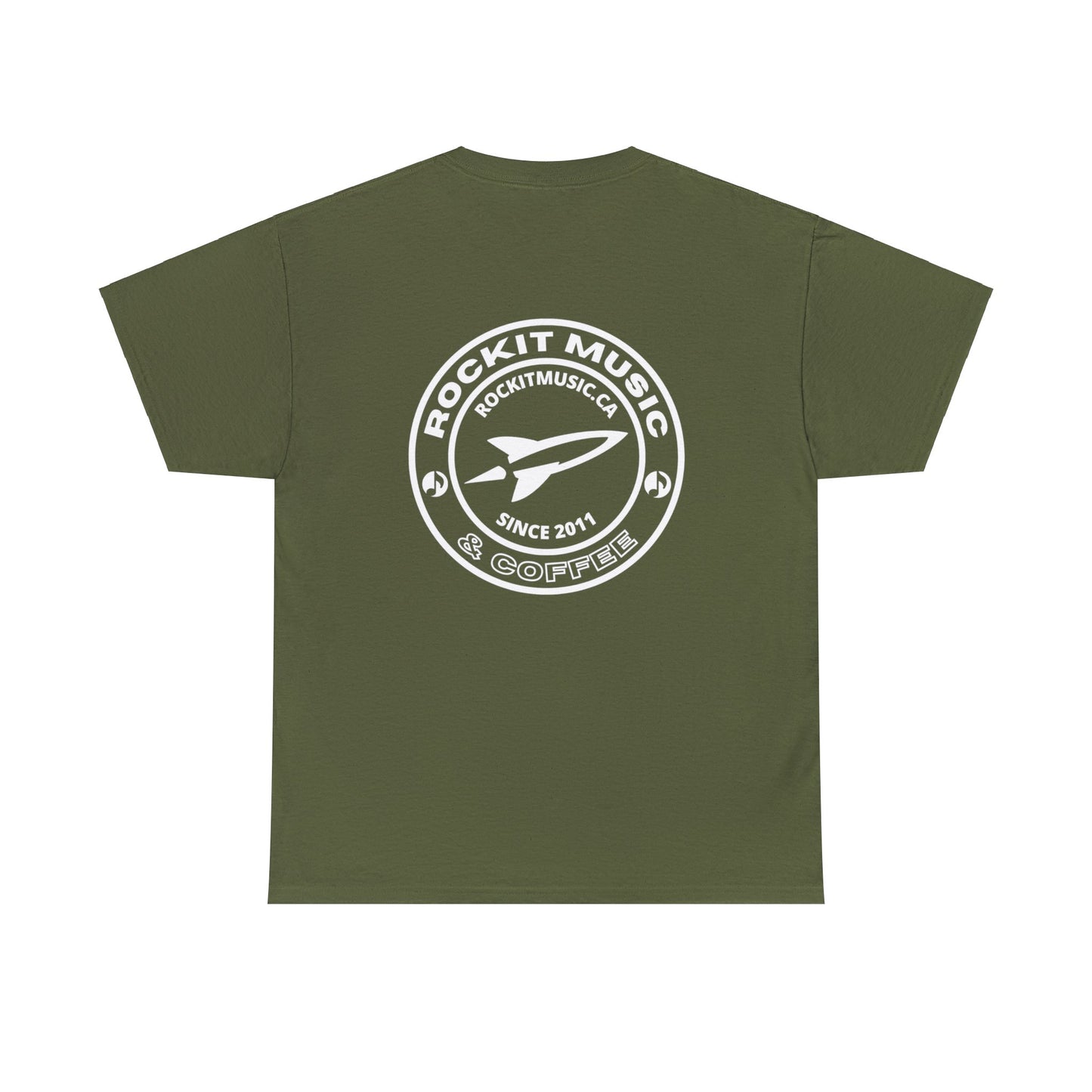 Rockit Music T-Shirt Round Logo Front & Back