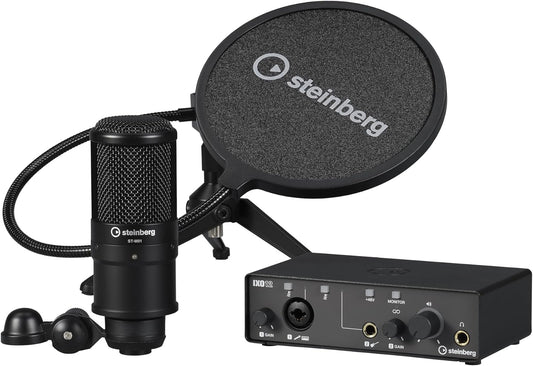 Steinberg IXO12B PS Podcast Pack With Interface, Condenser Mic,Table Top Stand