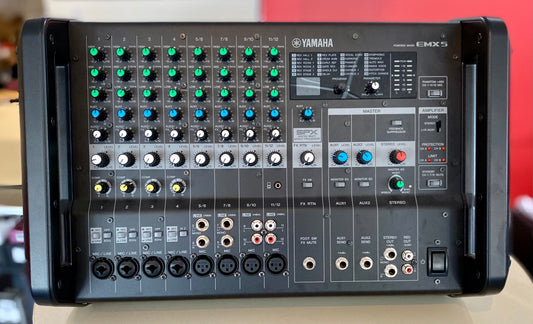 Yamaha Full PA EMX5 Powered Mixer, PX3 Power Amp, CBR10 x 2, CXS115XLF Sub - Used