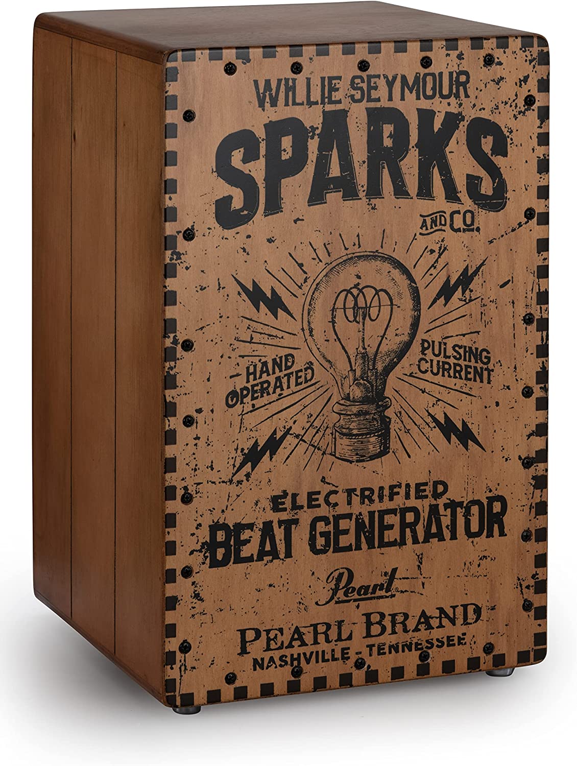 Pearl Electronic Crate Style Cajon, Willie Seymour Sparks Graphic Finish - Used