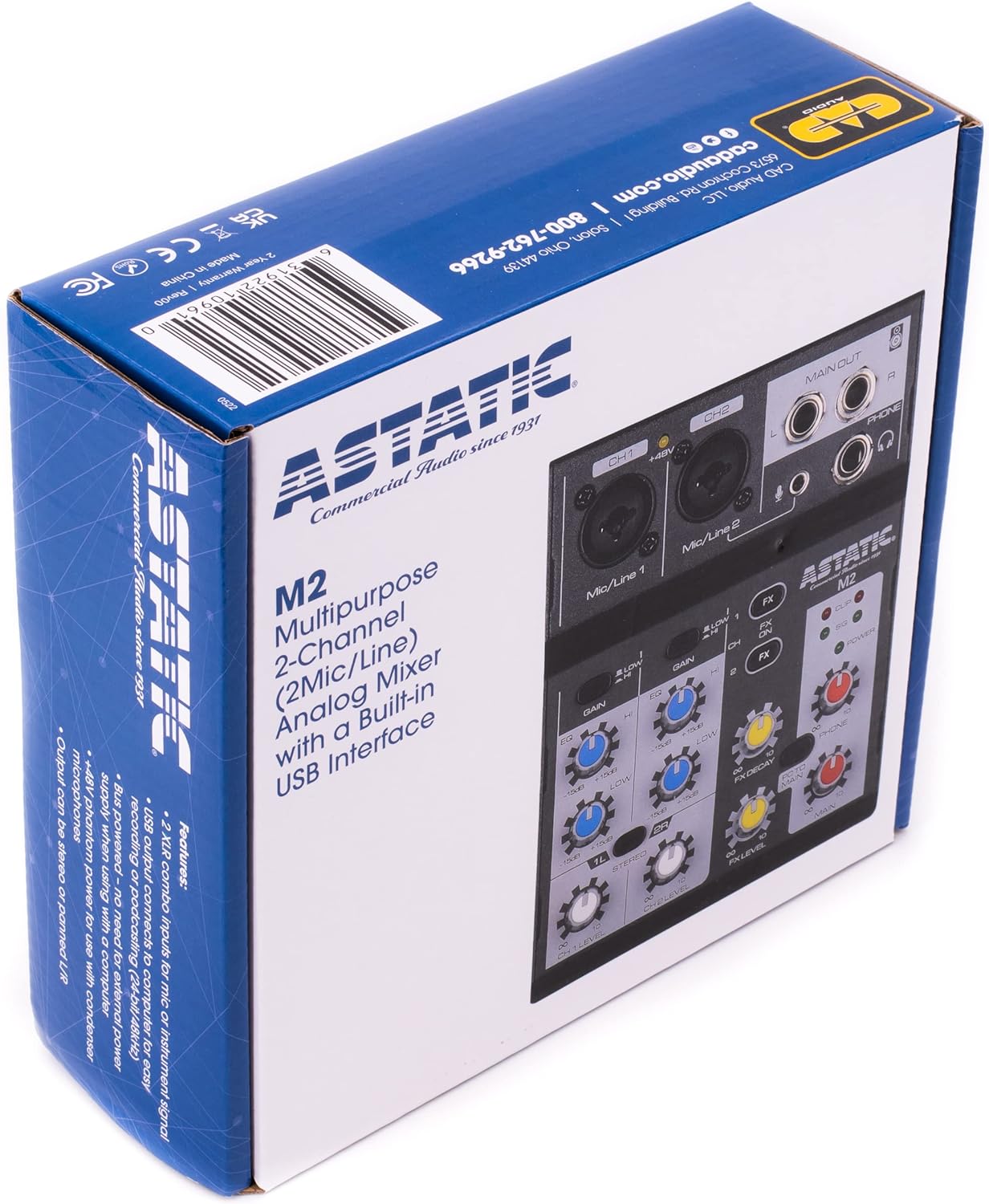 CAD 2 Channel Mixer With USB Interface CAD-M2