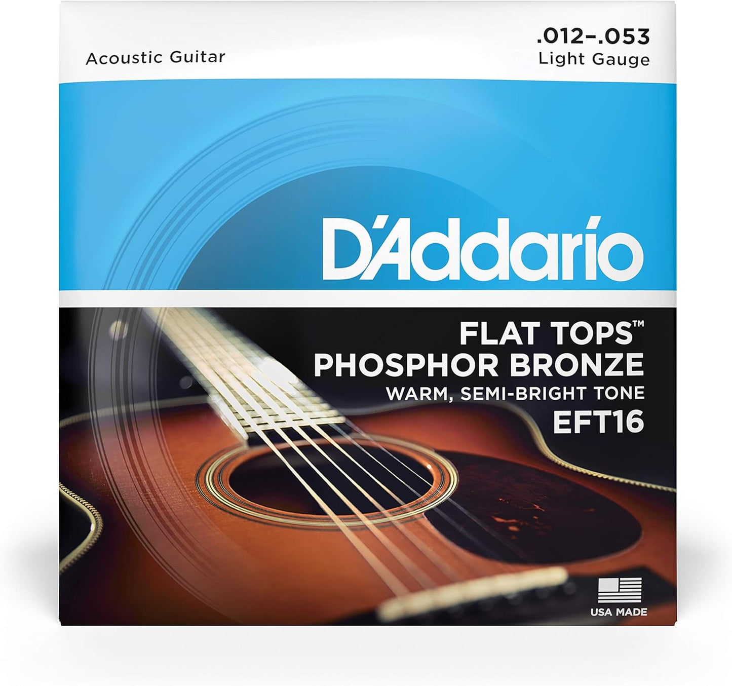 D'Addario Flat Top EFT Phosphor Bronze Acoustic Guitar Strings
