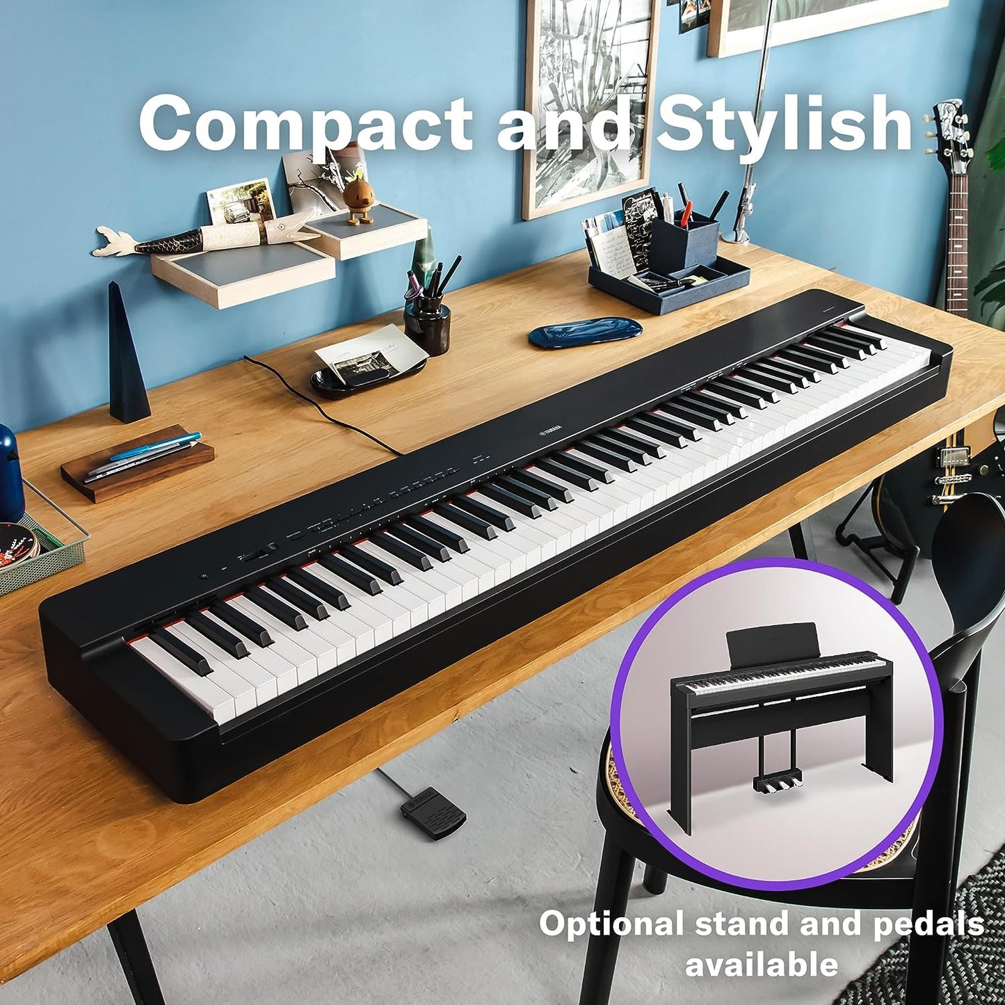 Yamaha P225 88-note weighted GHC (Graded Hammer Compact) action digital piano