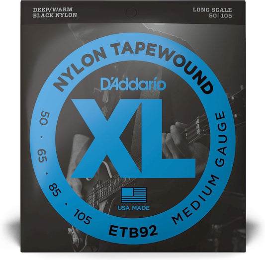 D'Addario TAPEWOUND 50-105 LONG Bass Strings ETB92
