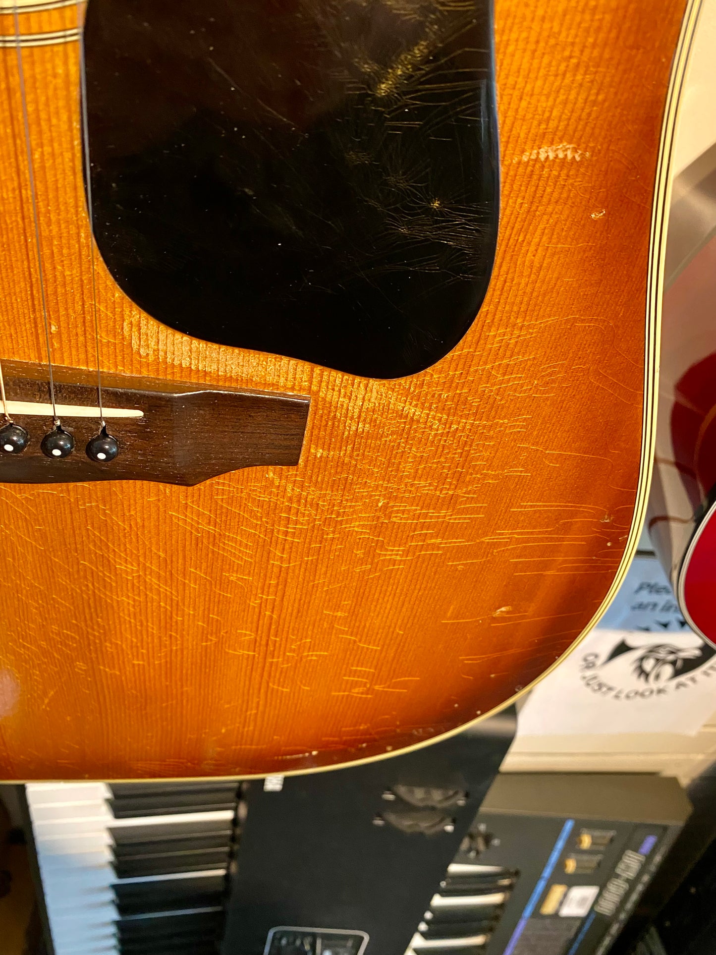1976 Guild D55 Acoustic Guitar w/Piezo Pick-Up and Case