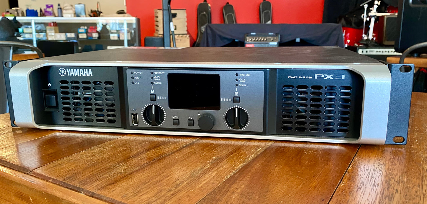Yamaha Full PA EMX5 Powered Mixer, PX3 Power Amp, CBR10 x 2, CXS115XLF Sub - Used