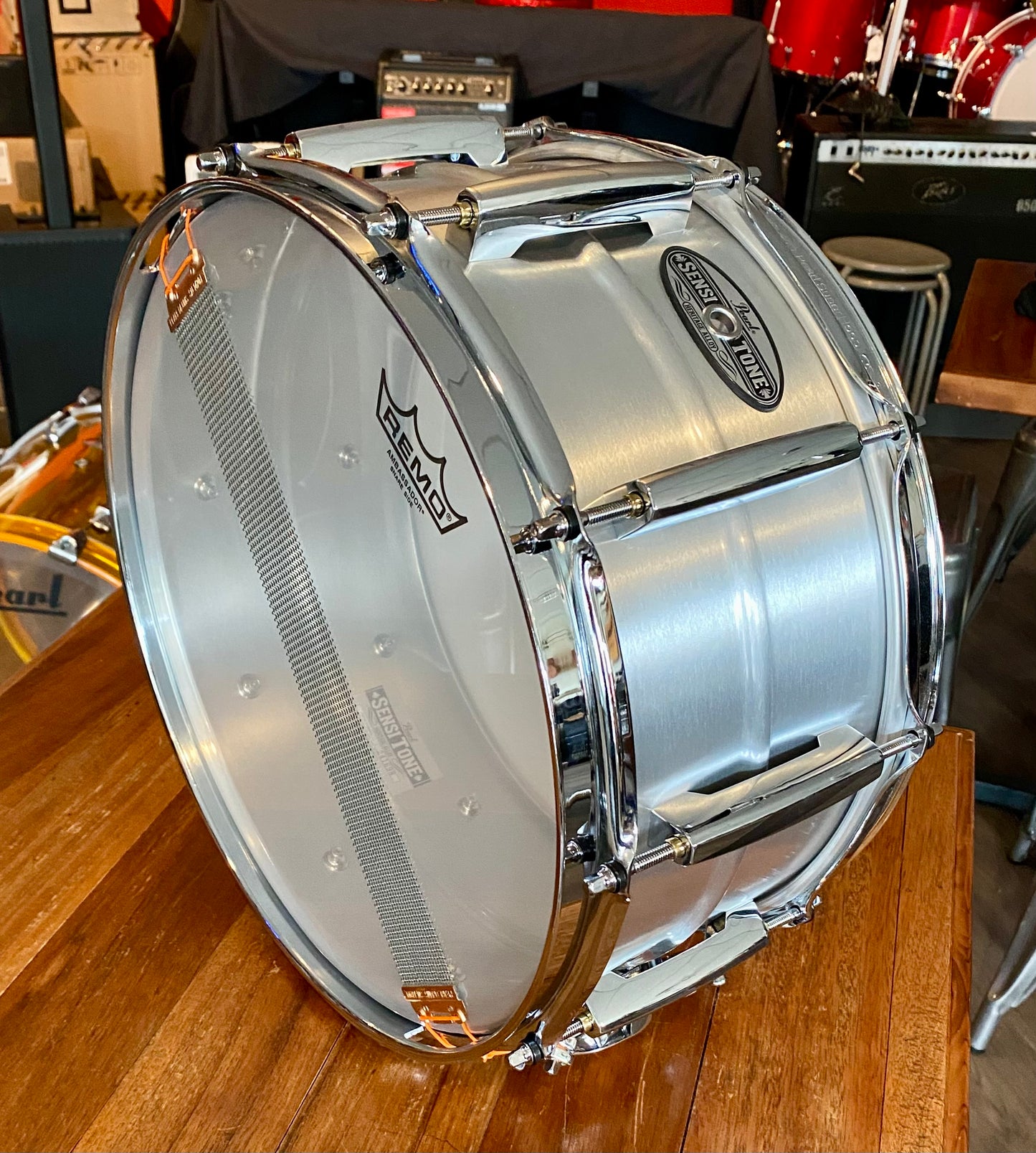 Pearl Crystal Beat Shell Pack & Snare Drum STH1465AL with Tom Stand Used