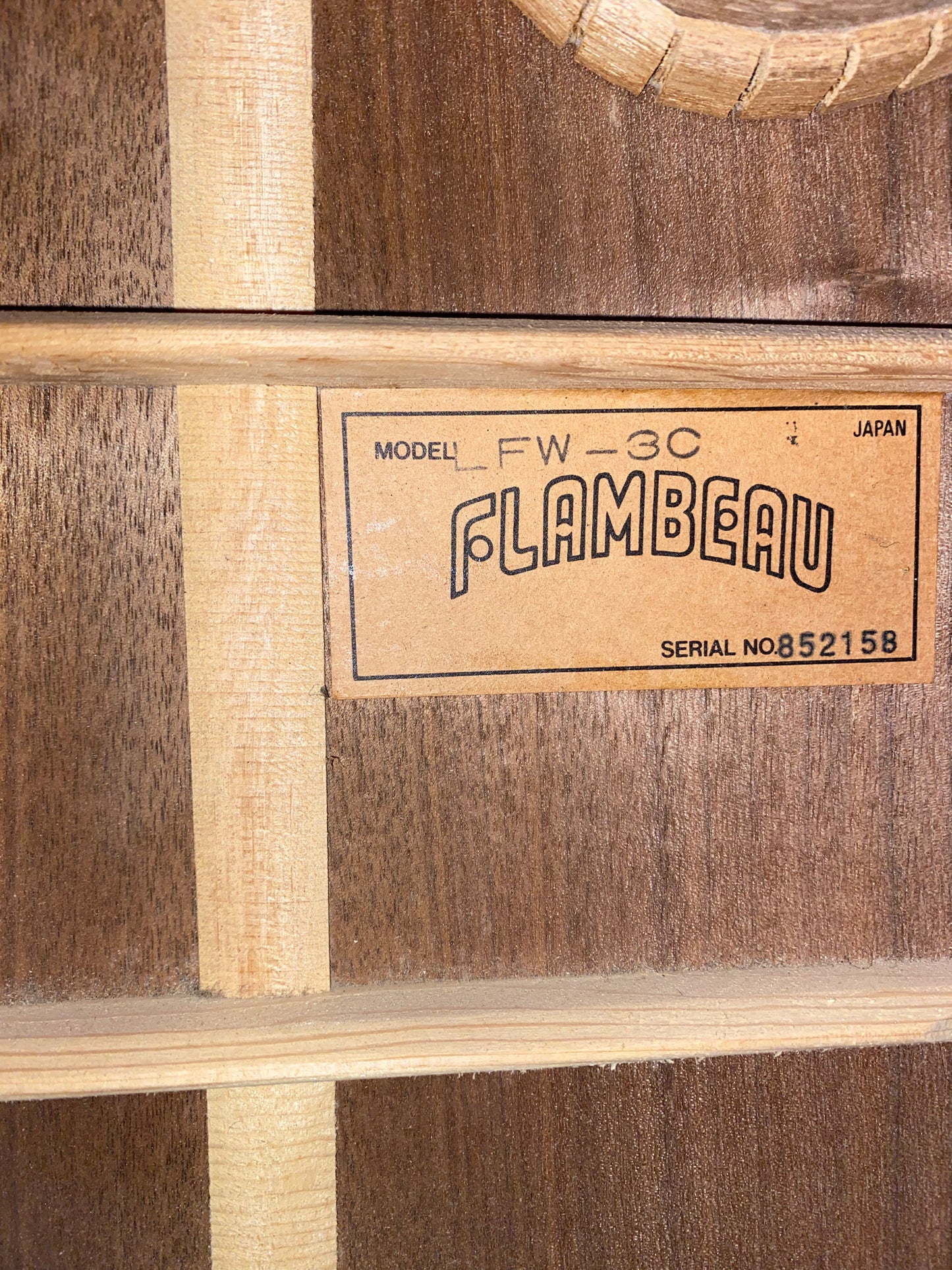 Flambeau Cedar Top Acoustic Guitar Made In Japan 1980's