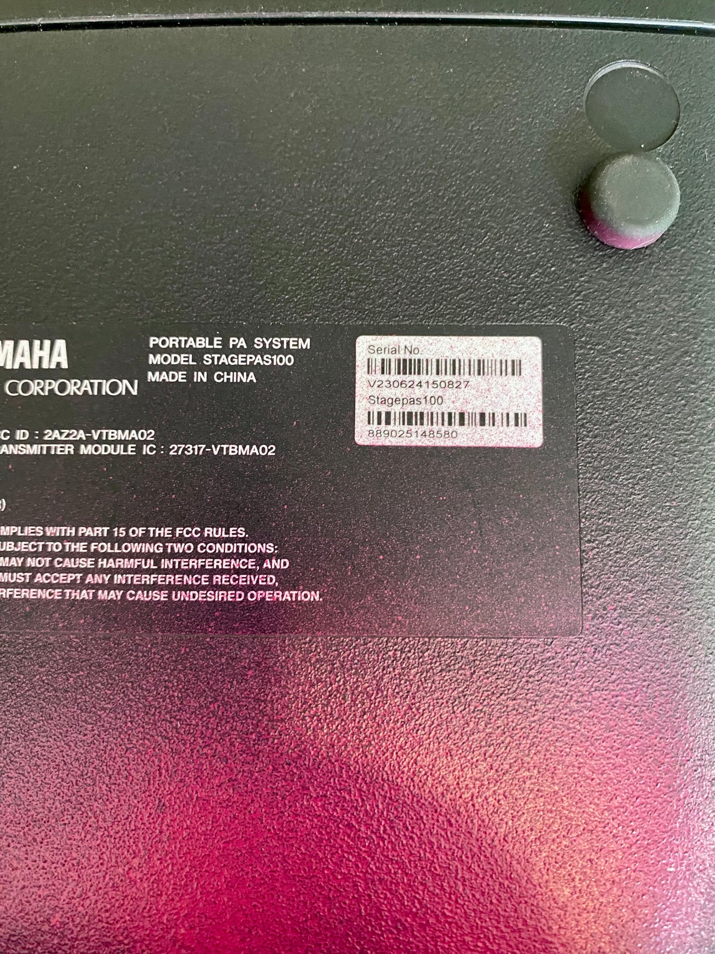 YAMAHA STAGEPAS100 PORTABLE 100 Watt PA SYSTEM with STP-100 Bag - Used