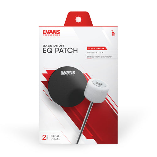 Evans Black Nylon Bass Drum Patch 1-PEDAL (X2) EQPB1