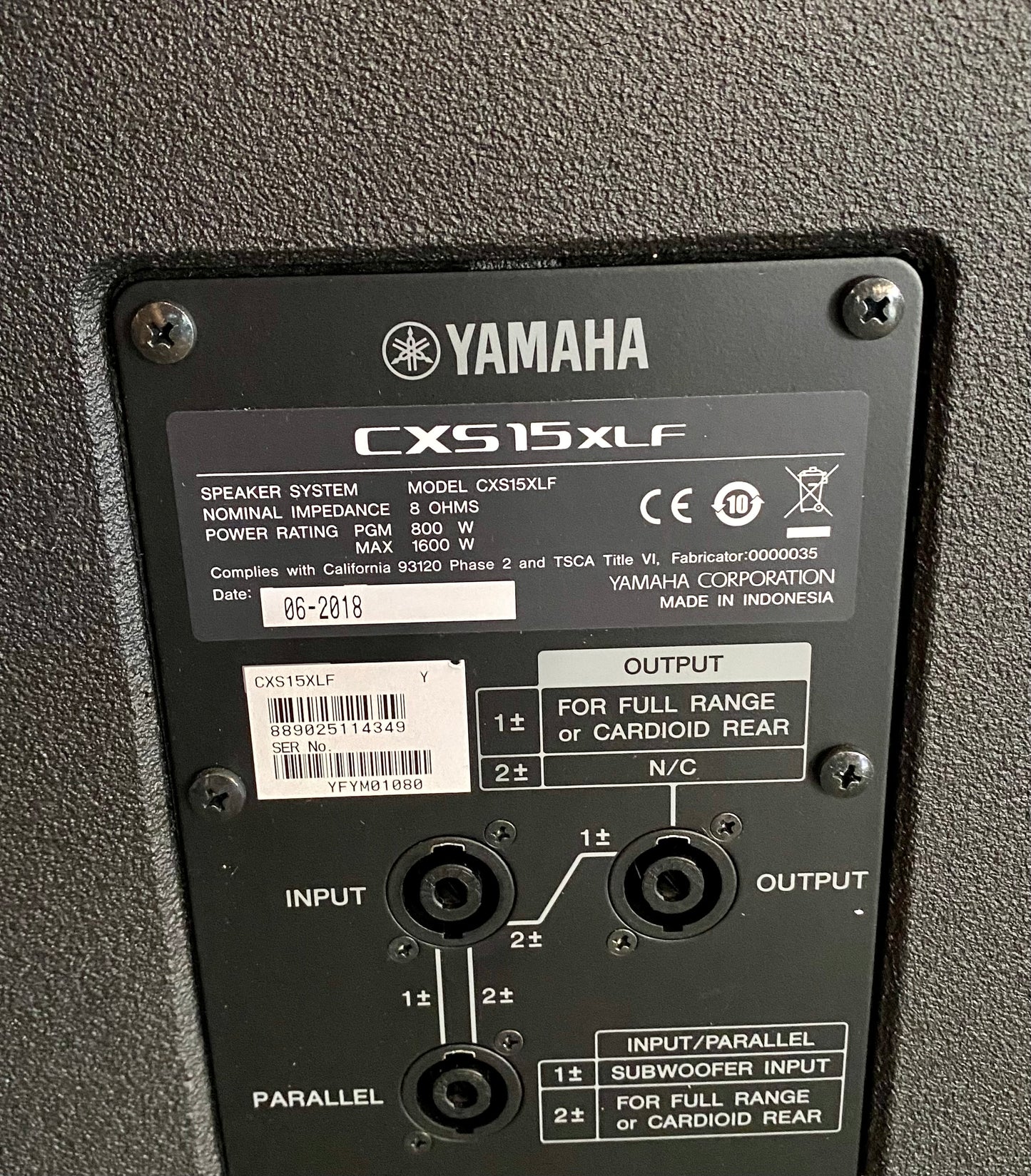 Yamaha Full PA EMX5 Powered Mixer, PX3 Power Amp, CBR10 x 2, CXS115XLF Sub - Used