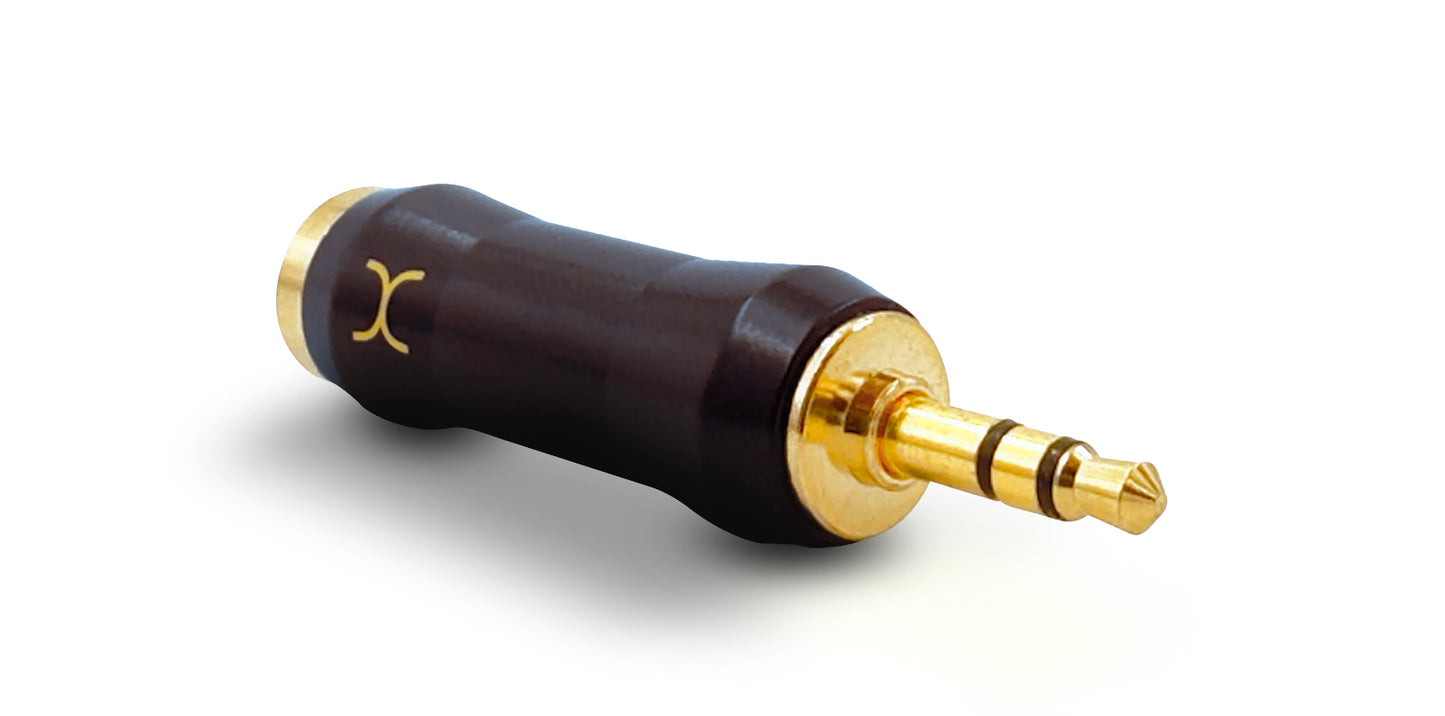 Digiflex HAAX 1/4in TRS Female to 1/8in TRS Male Premium Audio Adapter Model: HAAX-SK201