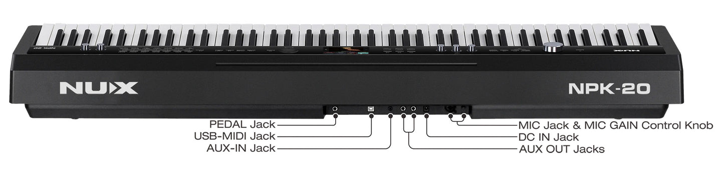 NUX NPK-20 88-Key Triple-Sensor Portable Digital Piano