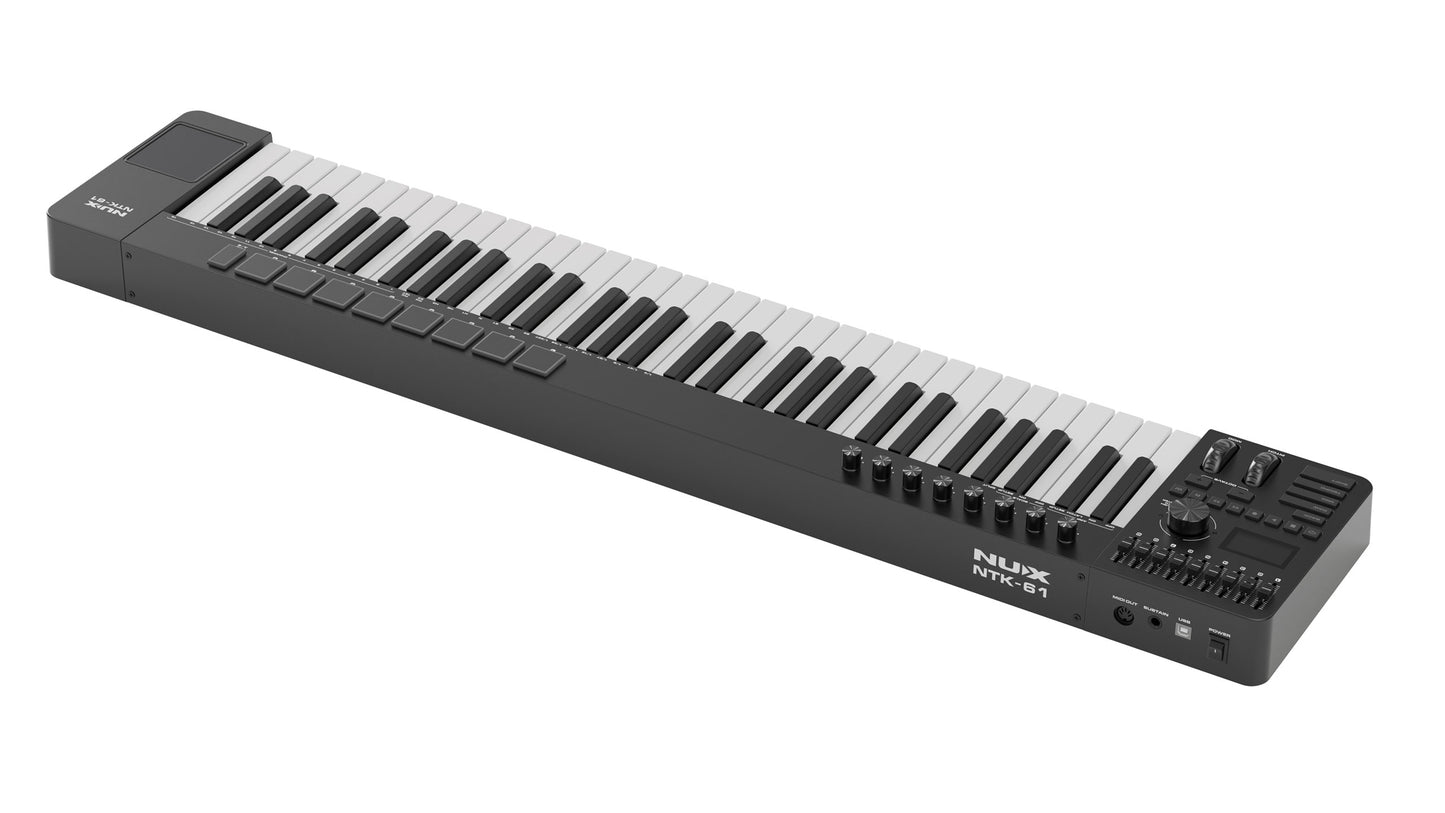 NUX NTK-61 61-Key MIDI Keyboard Controller, Black
