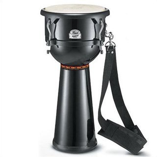 Pearl PJF-310602 9 1/2" Fiberglass Primero Djembe, Bistre Black