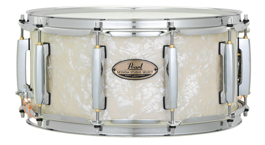 Pearl Session Studio Select 14"x6.5" Snare Drum, Nicotine White Marine Pearl STS1465SC405