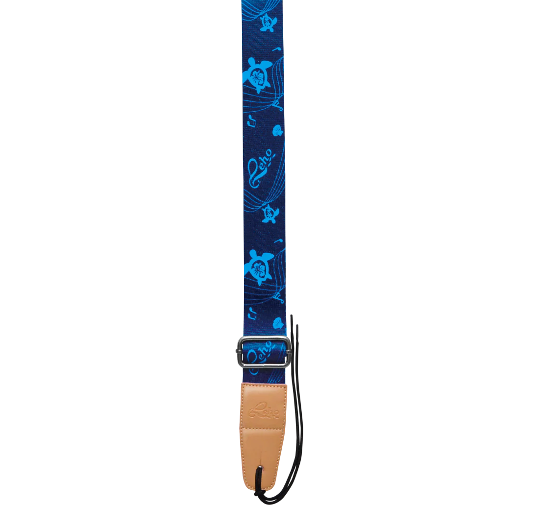 Leho Colourful Ukulele Strap Artist Blue Turtle Run LH-STR-ABTR