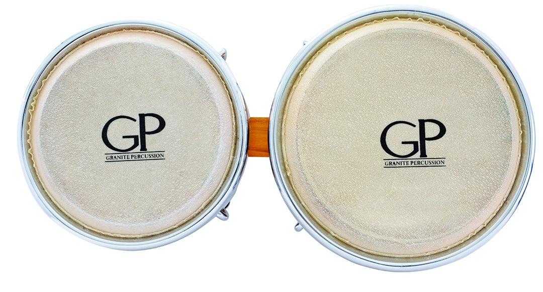 Granite Percussion 6'' & 7'' Bongo Set - Natural Finish GP-BONGO2
