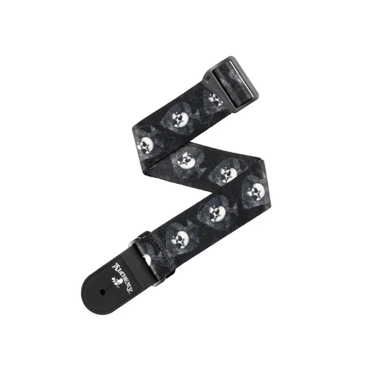 D'Addario Alchemy Guitar Strap 50mm - Skulls in Spades