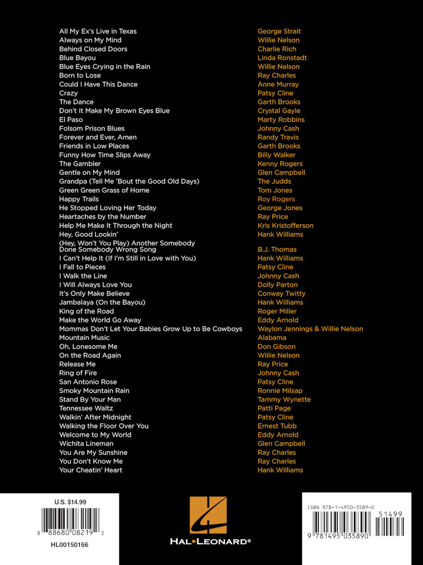 First 50 Popular COUNTRY Songs You Should Play On The Piano