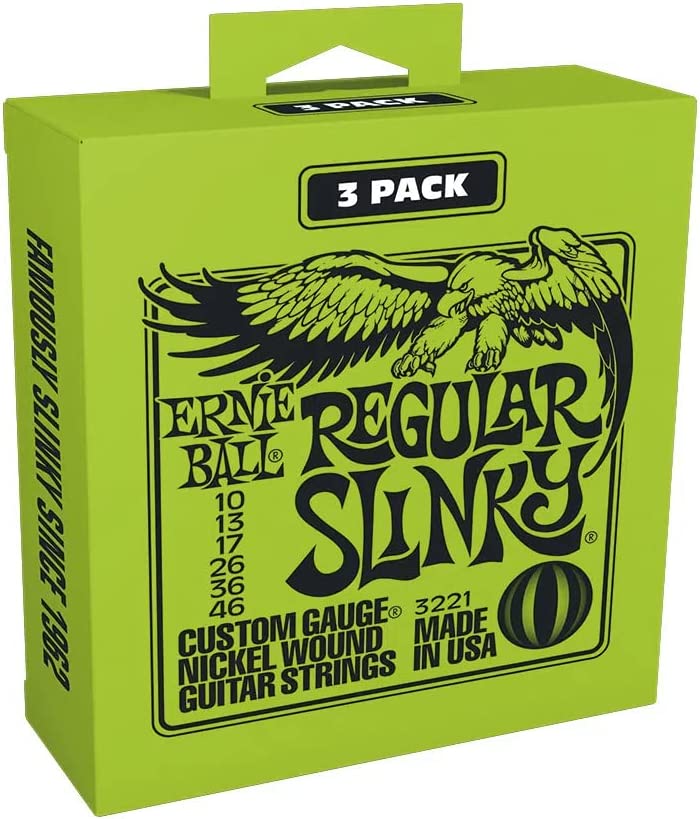 Ernie Ball Slinky Electric Guitar Strings 3 - Pac