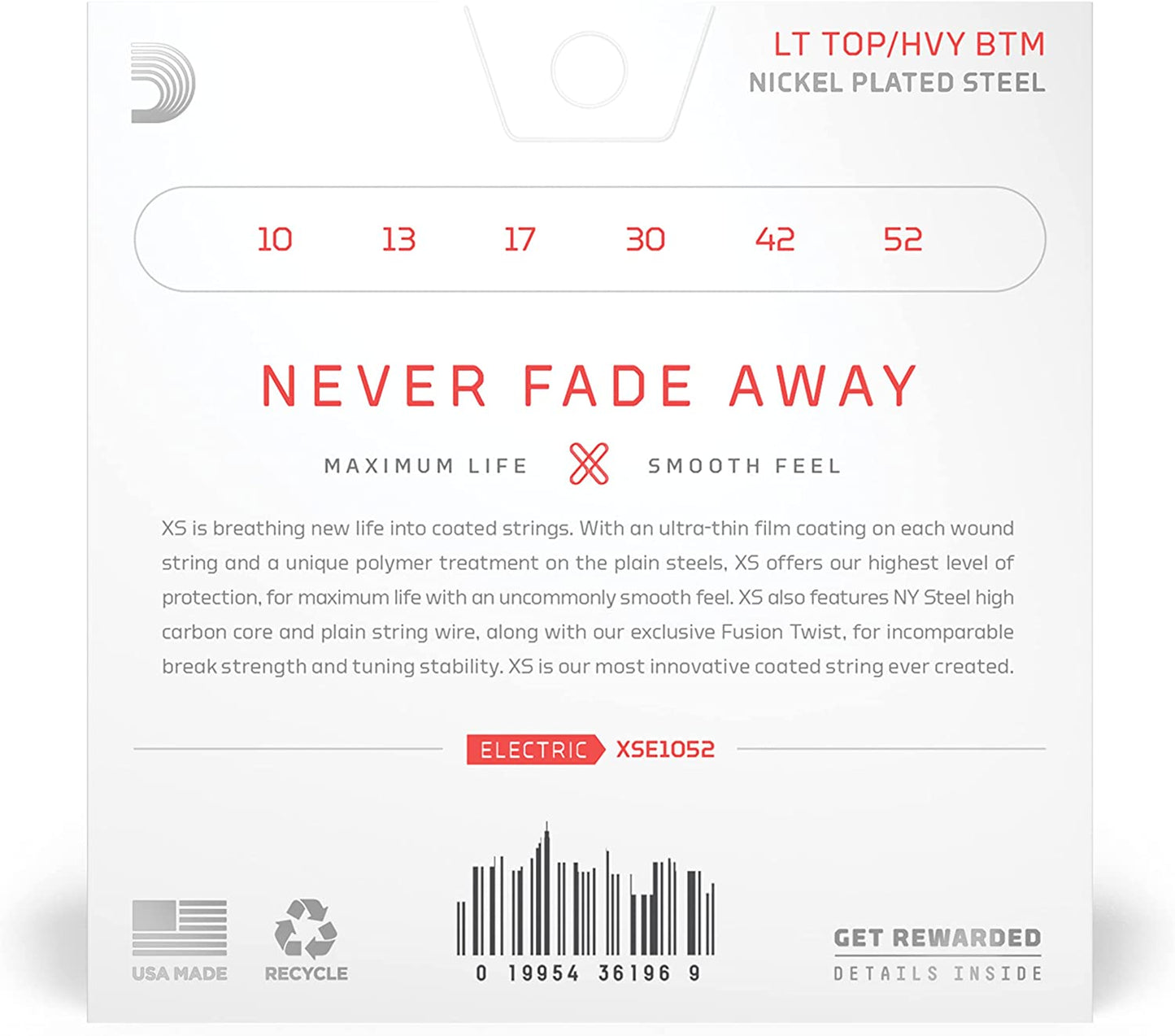 D'Addario XS Coated Electric Guitar Strings