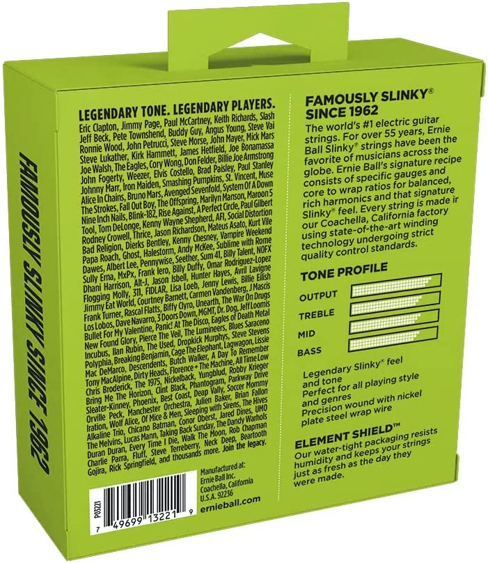 Ernie Ball Slinky Electric Guitar Strings 3 - Pac