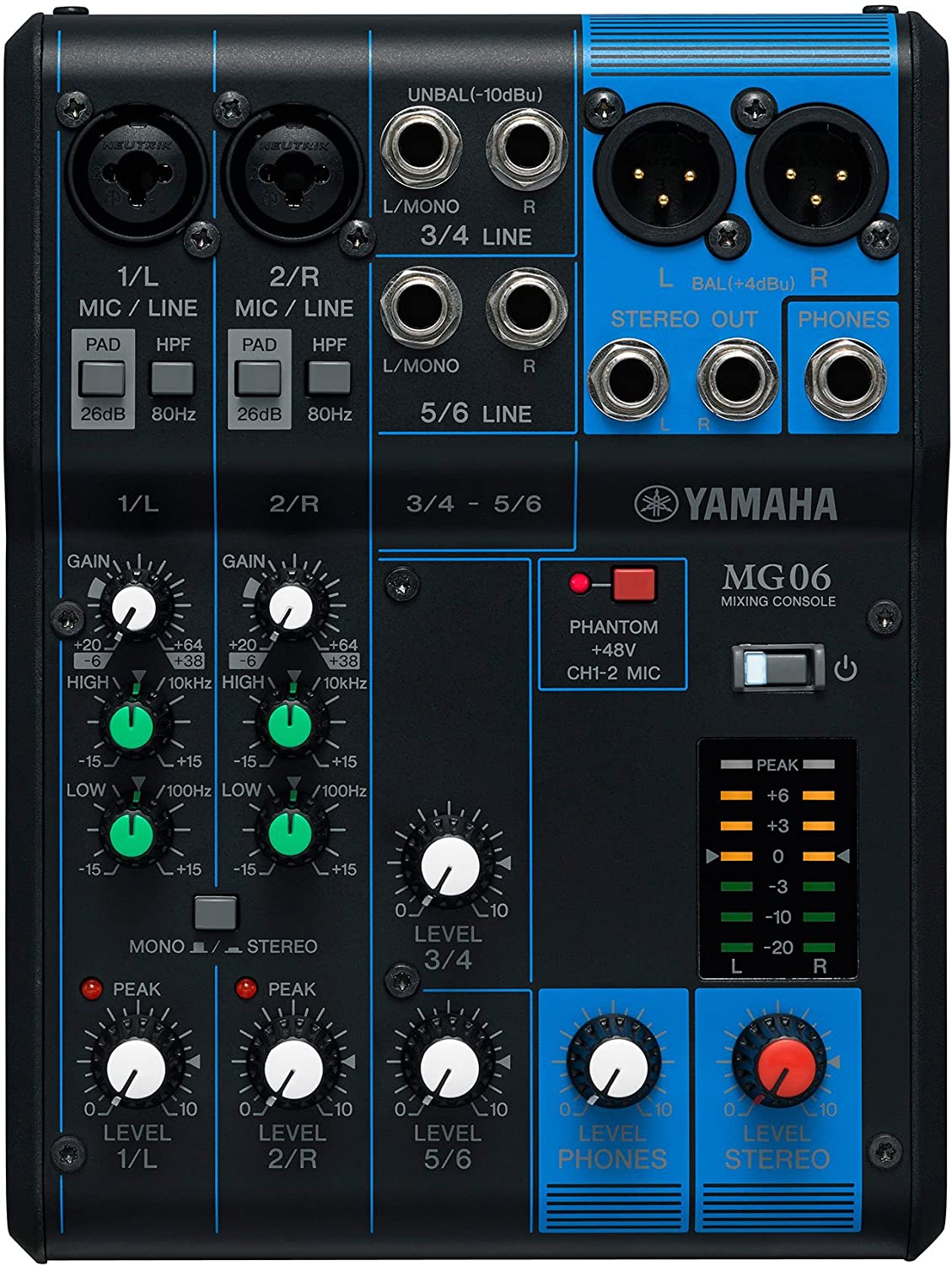 Yamaha MG06 6-Channel Mixer
