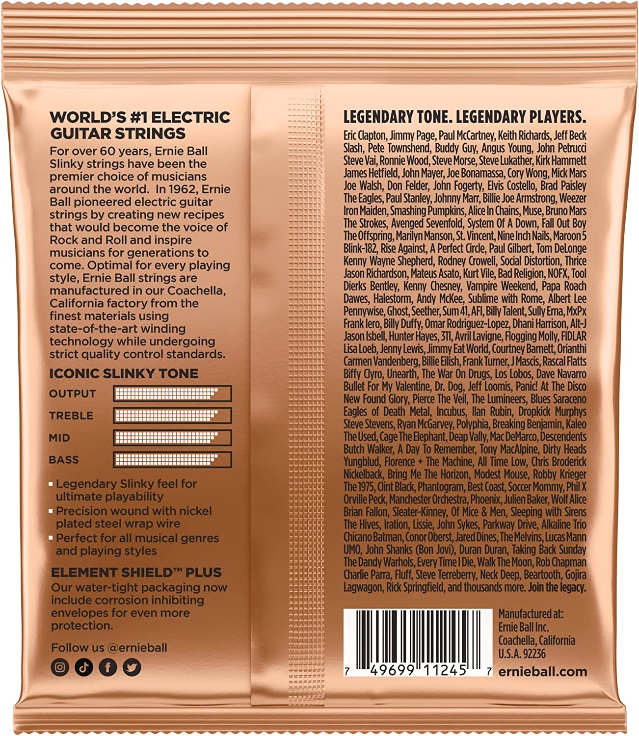Ernie Ball Slinky Electric Guitar Strings 3 - Pac