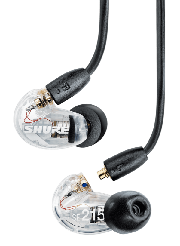 Shure SE215 Sound Isolating In-Ear Monitors, Clear - Rockit Music Canada