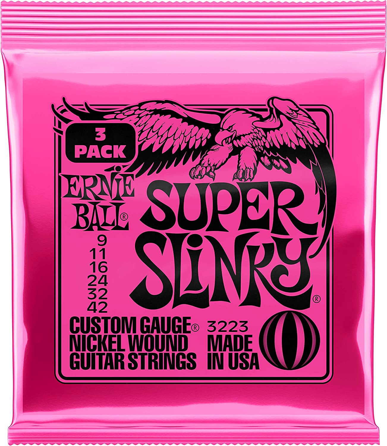 Ernie Ball Slinky Electric Guitar Strings 3 - Pac