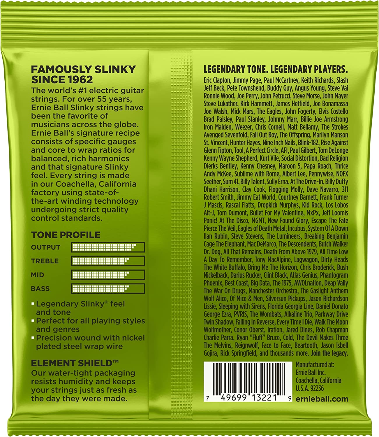 Ernie Ball Slinky Electric Guitar Strings 3 - Pac
