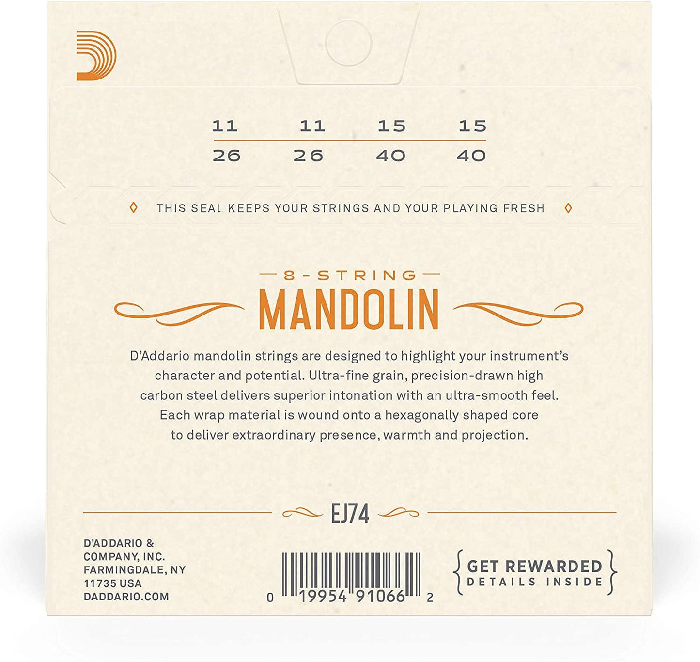 D'Addario EJ Phosphor Bronze Mandolin Strings - Rockit Music Canada