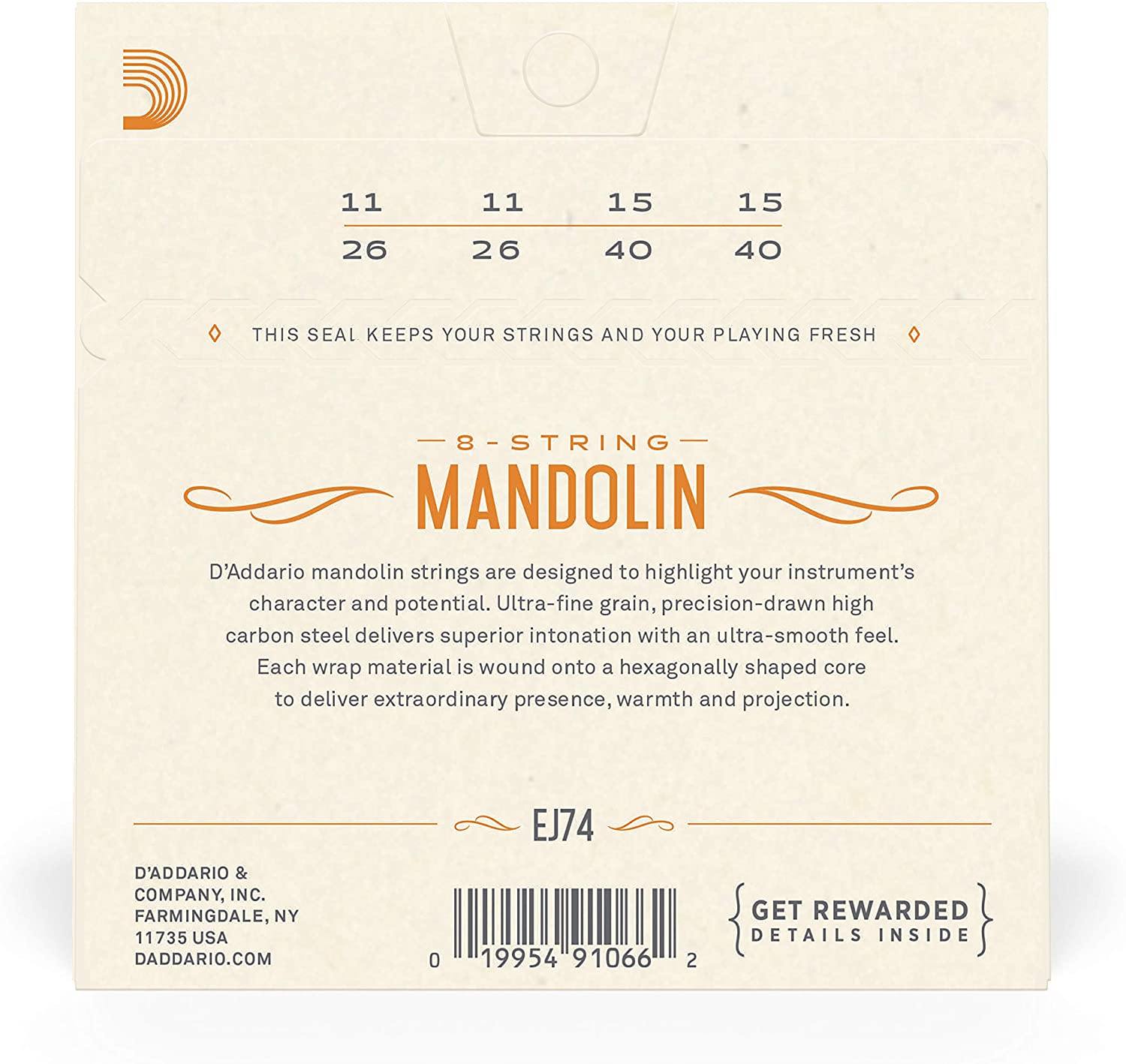 D'Addario EJ Phosphor Bronze Mandolin Strings - Rockit Music Canada