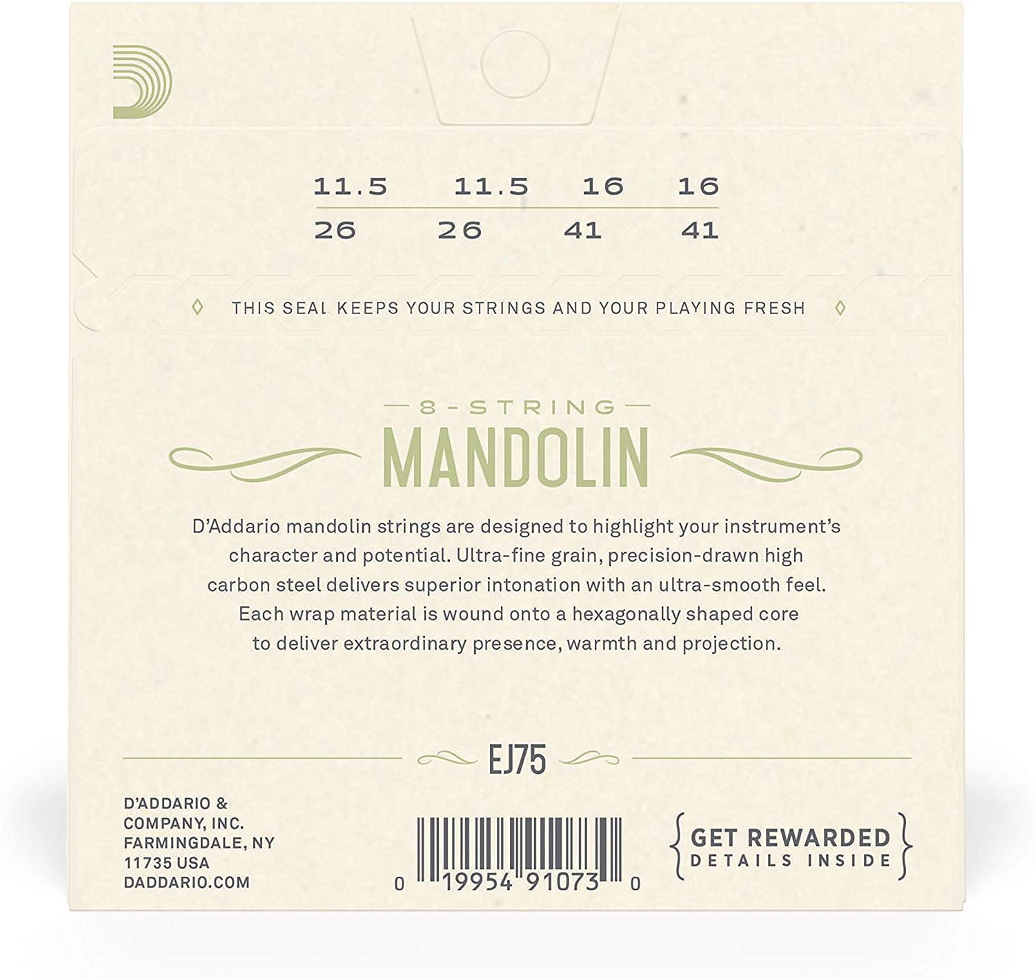 D'Addario EJ Phosphor Bronze Mandolin Strings - Rockit Music Canada