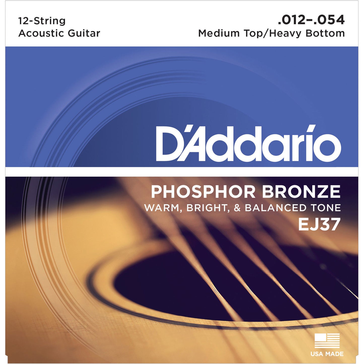 D'addario Phosphor Bronze Acoustic Guitar Strings 12 String