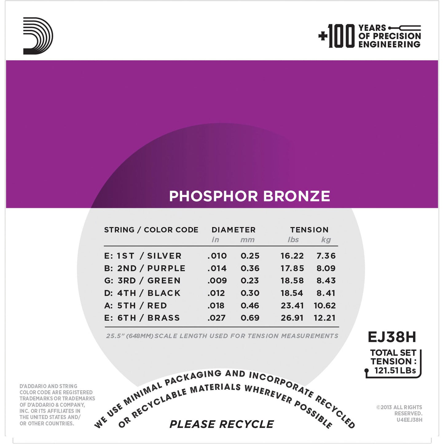 D'Addario Phosphor Bronze Acoustic Guitar Strings