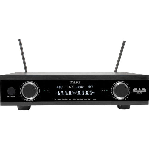CAD Digital Wireless Dual Handheld Microphone System With D38 Capsule AH Frequency Band GXLD2HHAH