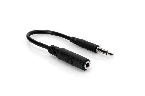 Hosa Headphone Adaptor MHE-158 3.5mm TRRS-Slim to Same - Rockit Music Canada