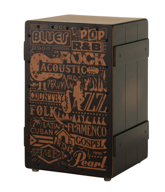 Pearl Primero Series Cajon, Music Genre Graphic PBC-124B