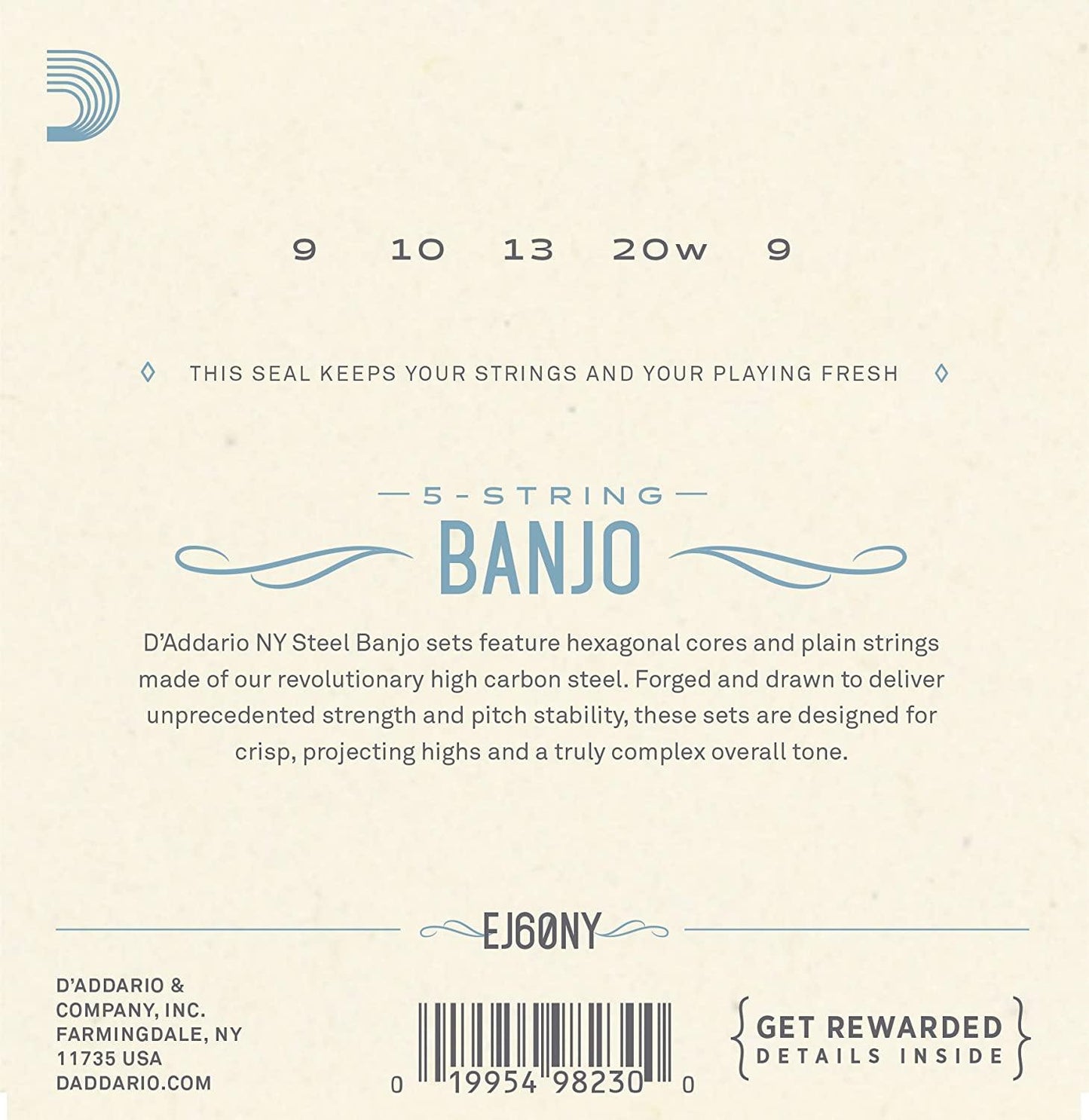 D'Addario Nickel Plated Steel Banjo Strings - Rockit Music Canada