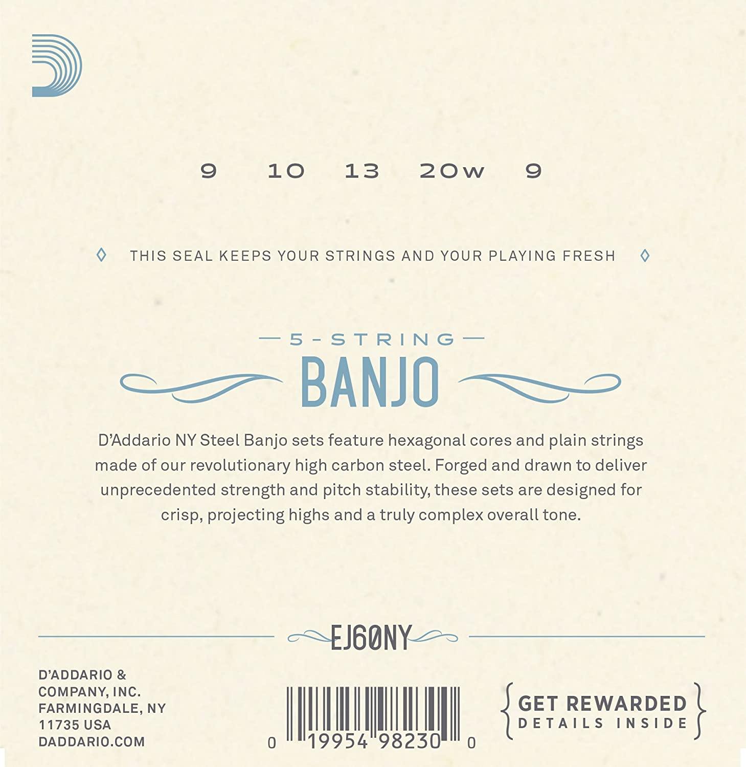 D'Addario Nickel Plated Steel Banjo Strings - Rockit Music Canada