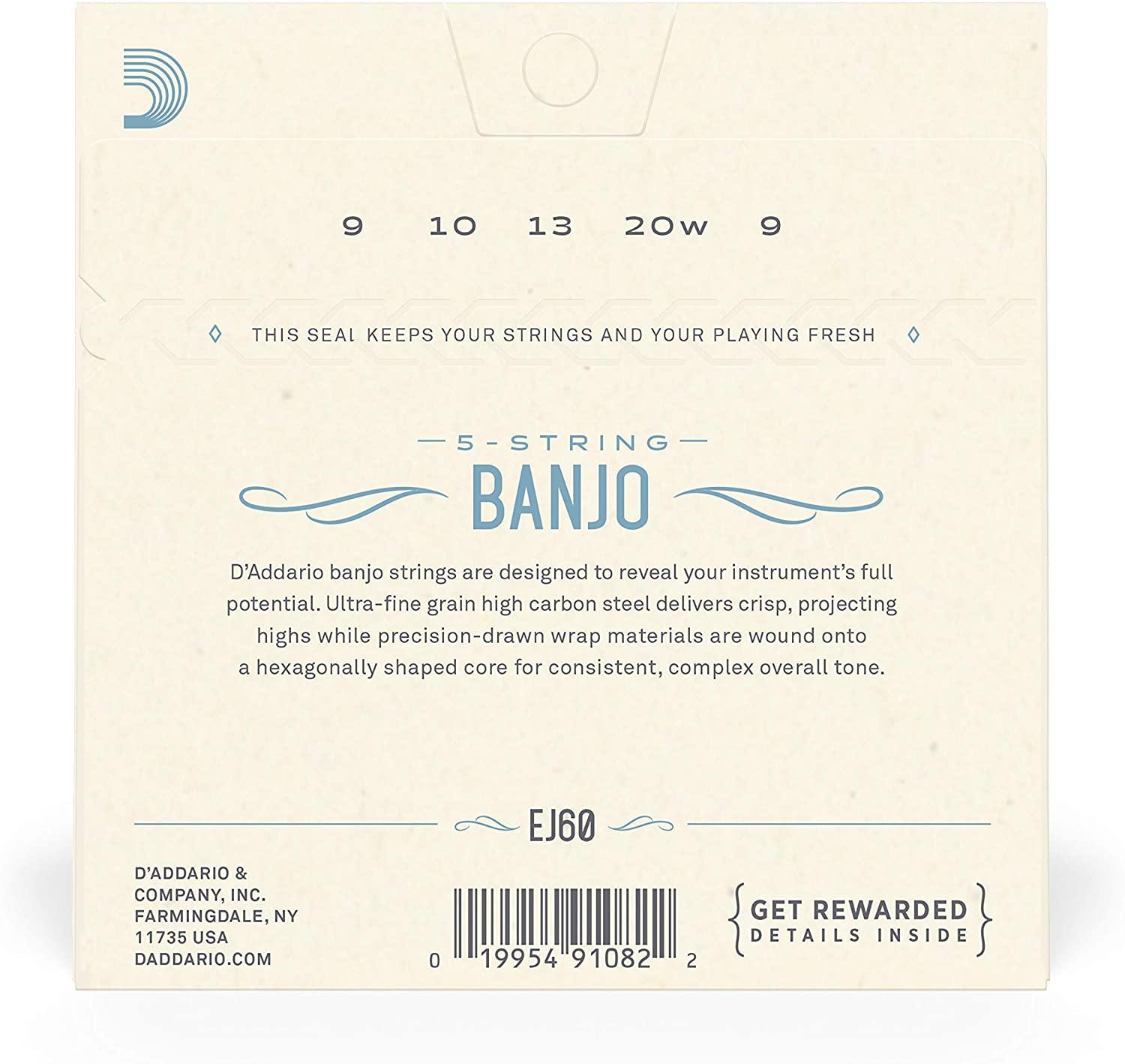 D'Addario Nickel Plated Steel Banjo Strings - Rockit Music Canada