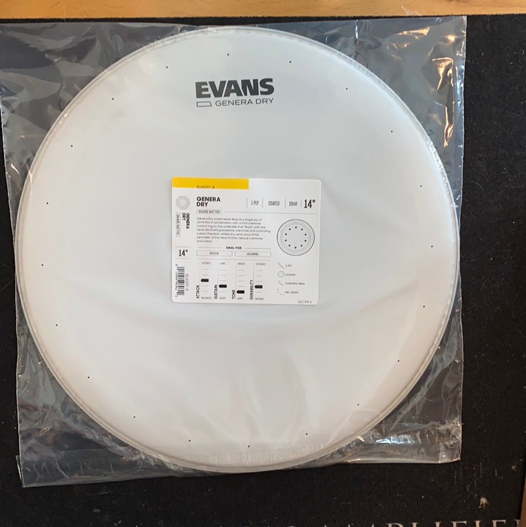 Evans B14HDD-B Dry Coated Bulk Pkg Drum Head  - 14"
