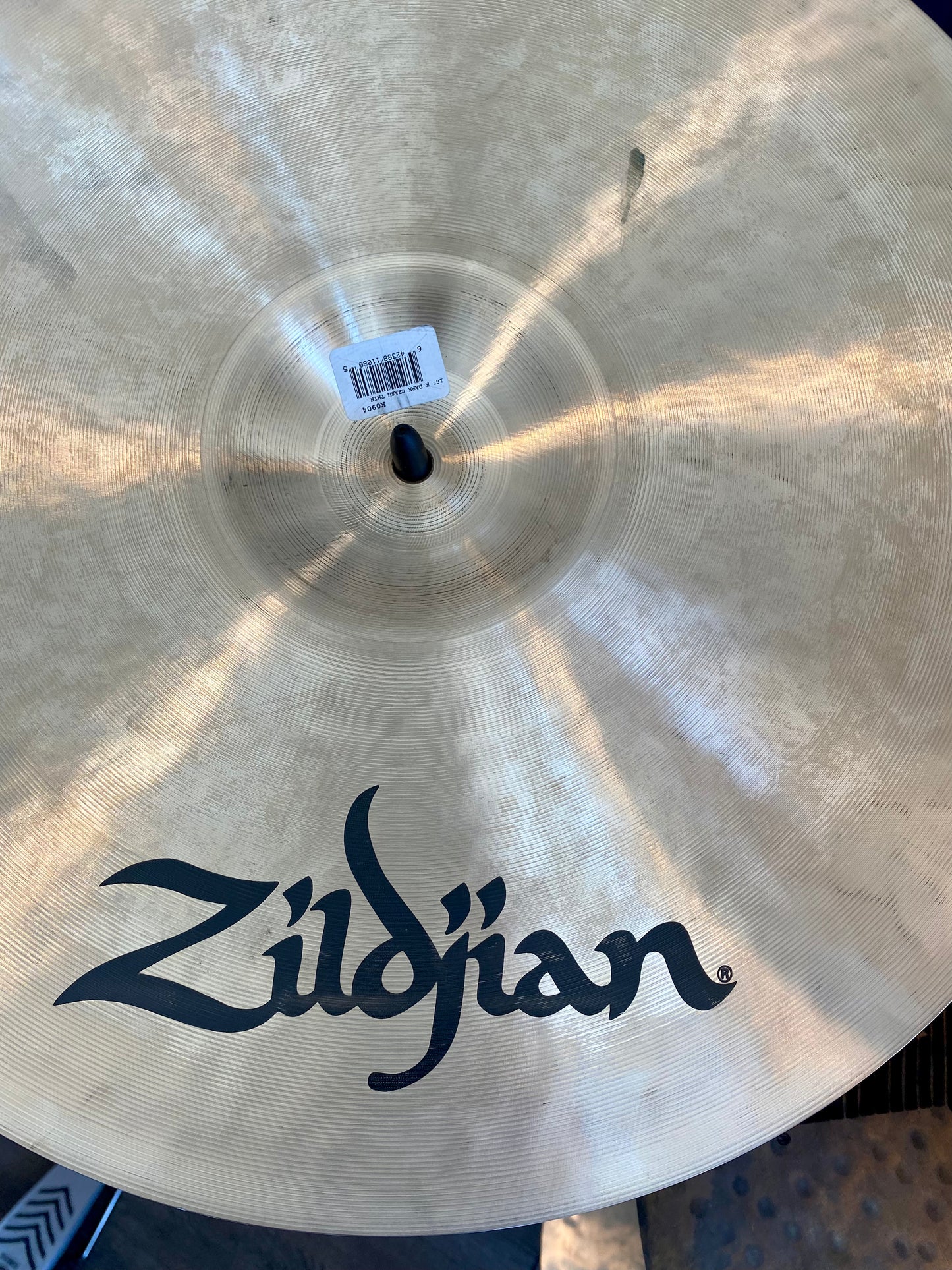 Zildjian 18" K Dark Thin Crash Cymbal K0904 - Used